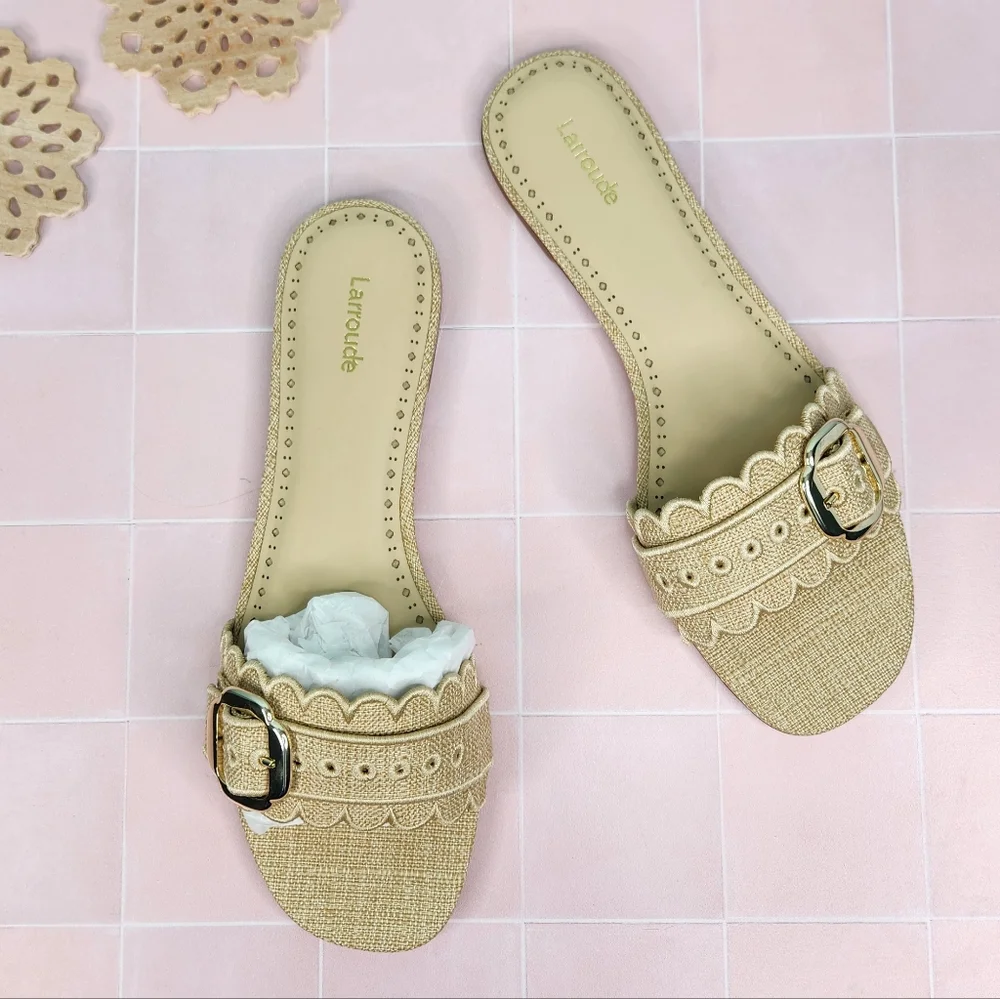 Larroude Ivy Broderie Slides